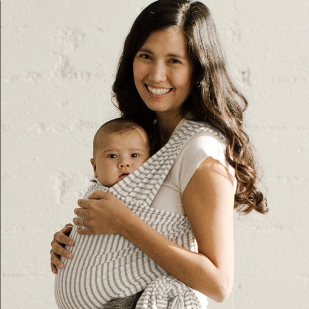 Solly Baby Wrap ( Gray and White)